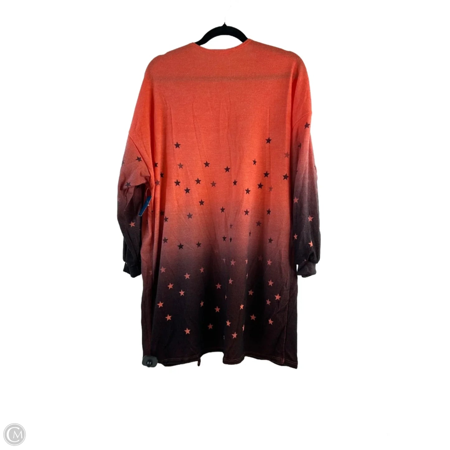 Cardigan By Clothes Mentor In Black & Orange, Size: S