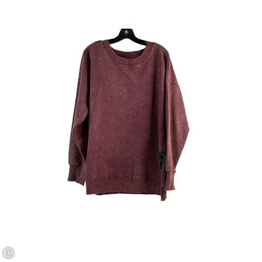 Sweatshirt Crewneck By So In Maroon, Size: M