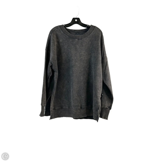 Sweatshirt Crewneck By So In Grey, Size: M