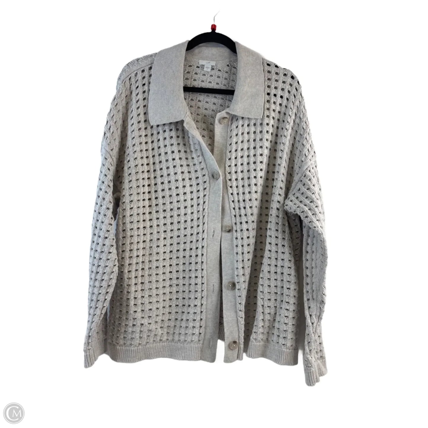 Sweater Cardigan By J. Jill In Taupe, Size: Xl