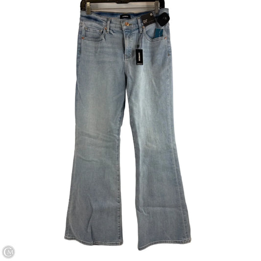 Jeans Flared By Express In Blue Denim, Size: 8