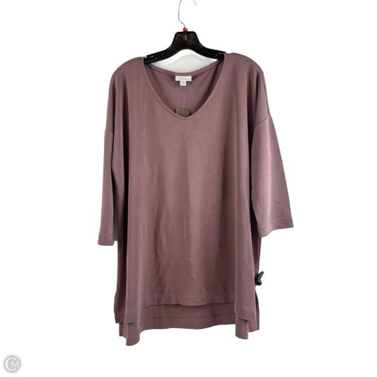 Top Short Sleeve By J. Jill In Mauve, Size: L