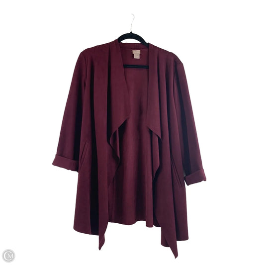 Blazer By Chicos In Maroon, Size: M