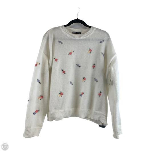 Sweater By Shein In Pink & White, Size: L
