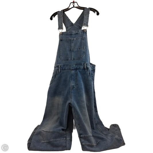 Overalls By Clothes Mentor In Blue Denim, Size: L