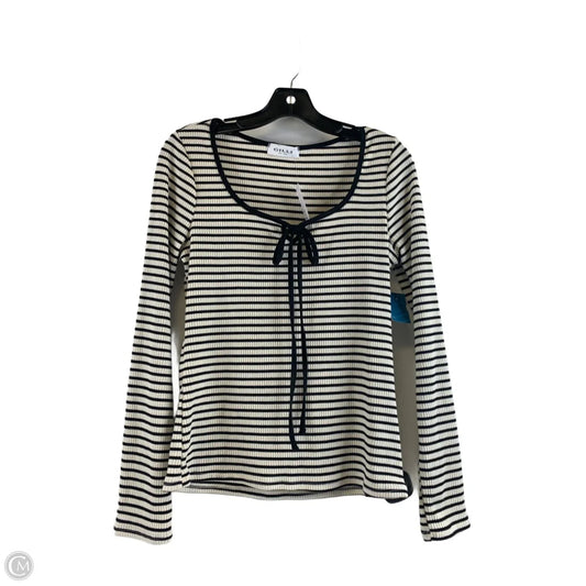 Top Long Sleeve By Gilli In Striped Pattern, Size: L