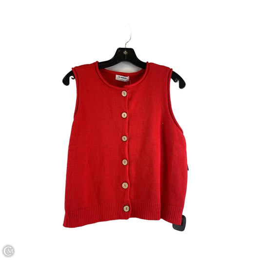 Vest Sweater By Workshop In Red, Size: L