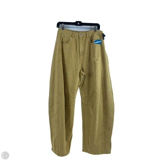 Jeans Wide Leg By Oddi In Yellow, Size: 10