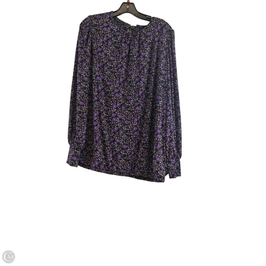 Top Long Sleeve By Lane Bryant In Black & Purple, Size: 1x