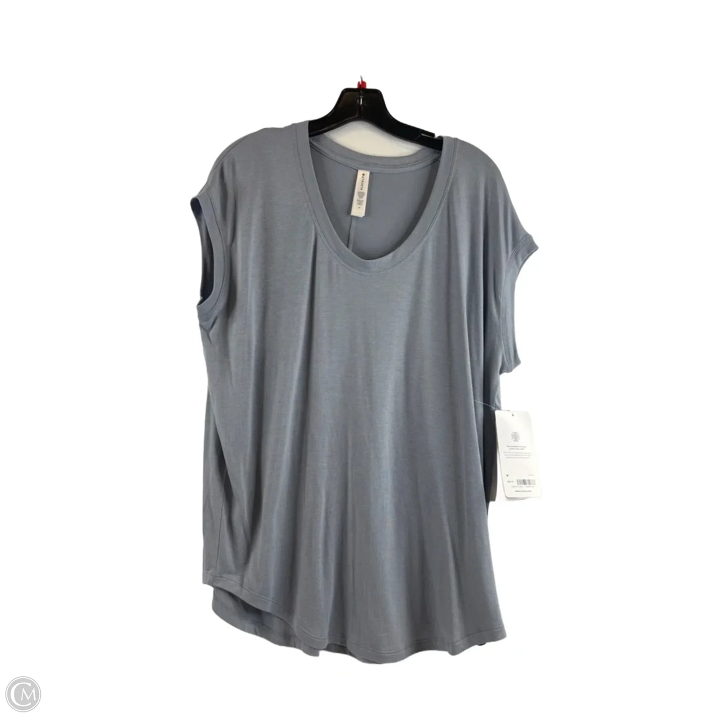 Athletic Top Short Sleeve By Athleta In Beige, Size: L