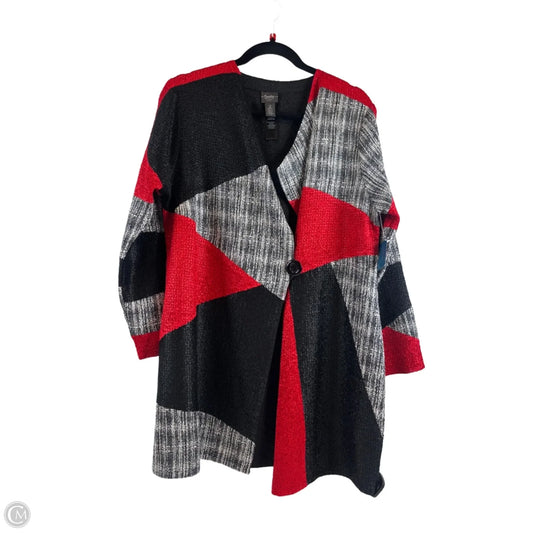 Blazer By Chicos In Black & Red, Size: Lp