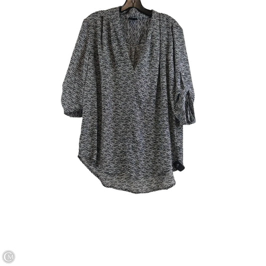 Top 3/4 Sleeve By Mossimo In Black & White, Size: Xxl