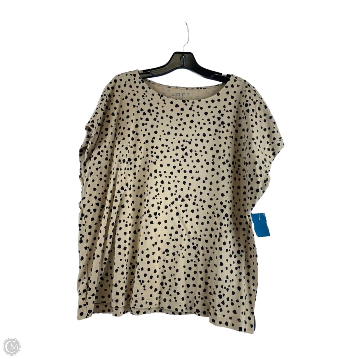 Top Short Sleeve Basic By Loft In Leopard Print, Size: Xl
