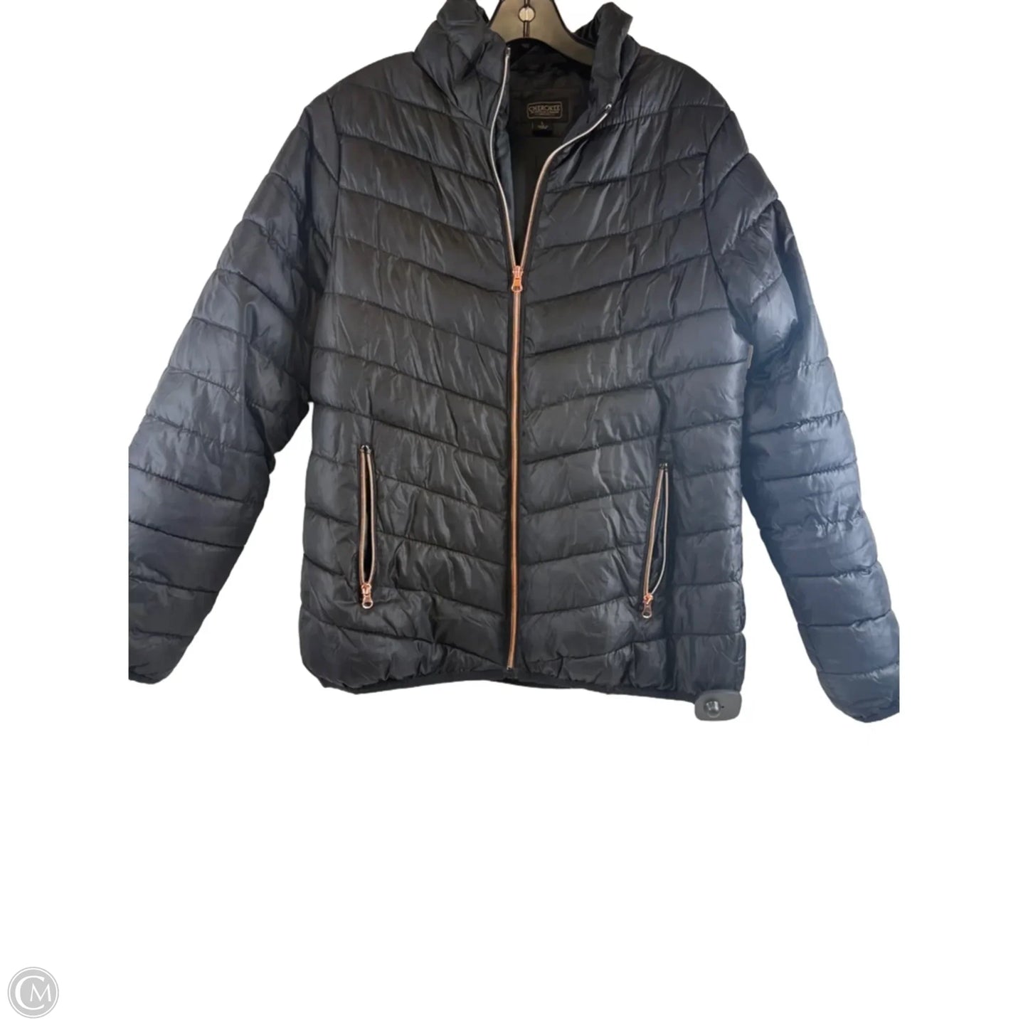 Jacket Puffer & Quilted By Cherokee In Black, Size: L