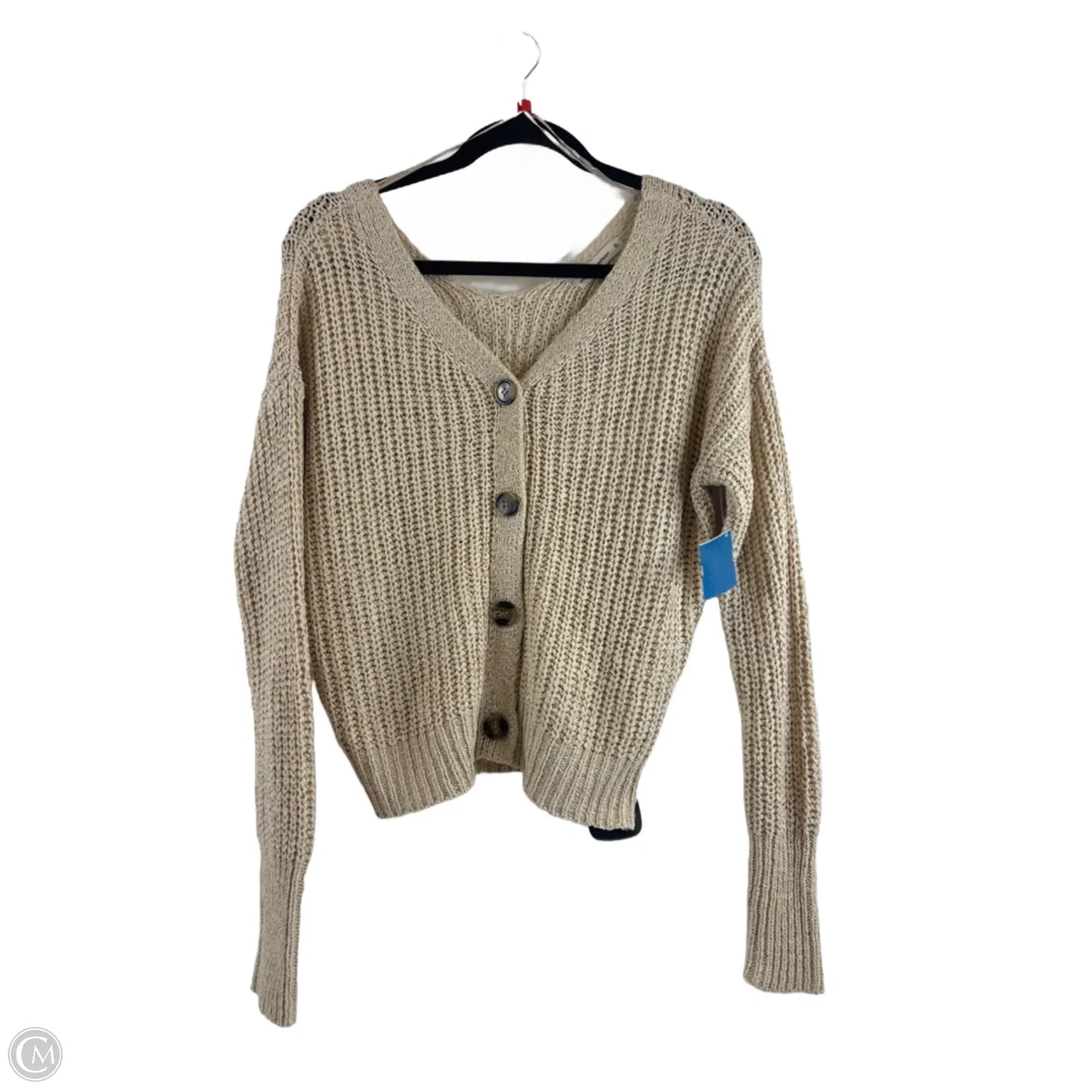 Sweater Cardigan By Moon And Madison In Tan, Size: S