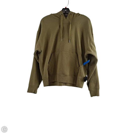 Athletic Sweatshirt Hoodie By Calvin Klein Performance In Green, Size: M