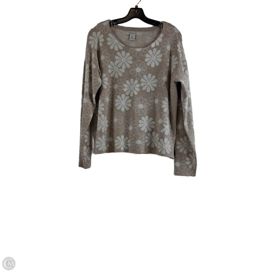 Sweater By Rachel Zoe In Tan & White, Size: L