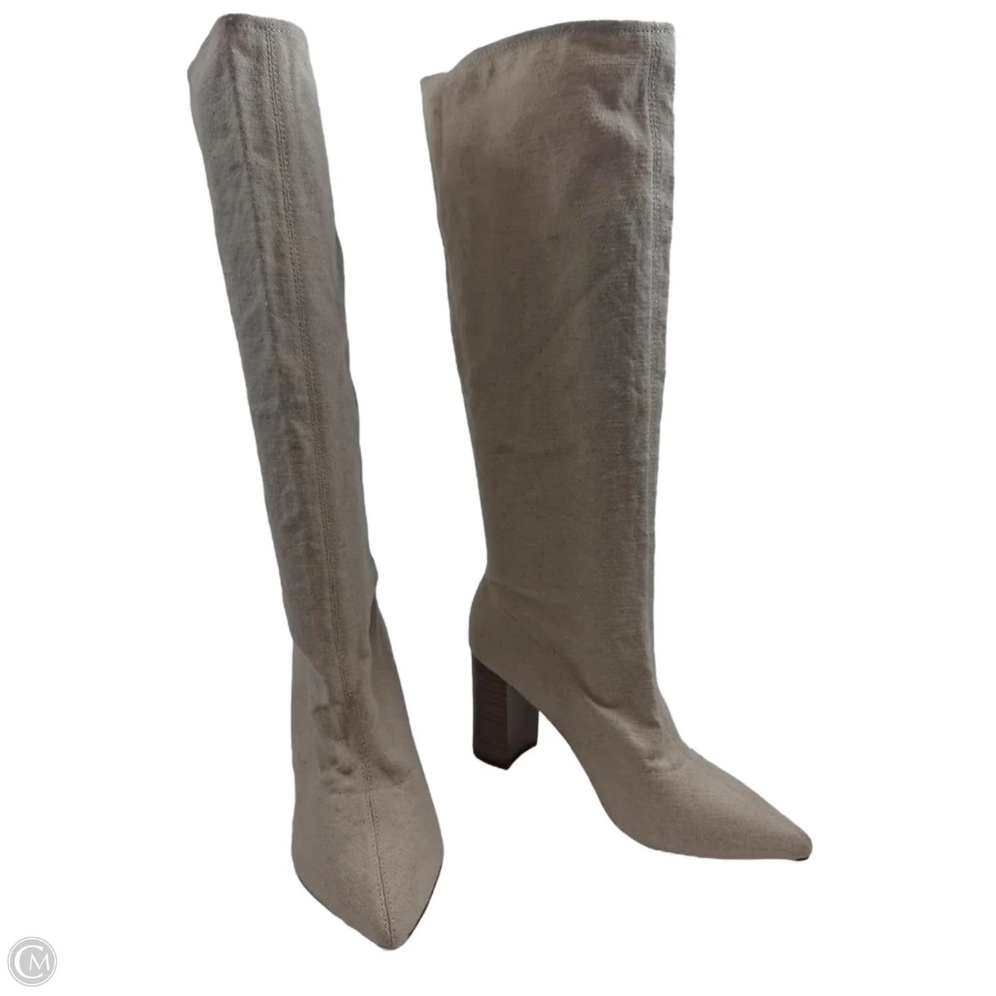 Boots Knee Heels By Just Fab In Floral Print, Size: 8.5