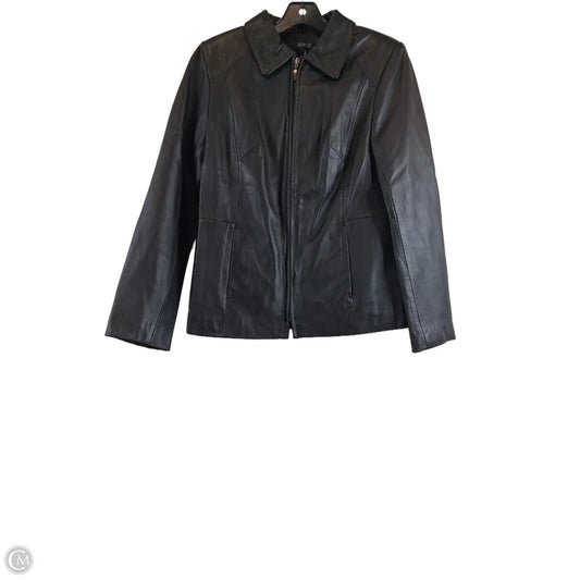 Jacket Leather By Style And Company In Black, Size: M