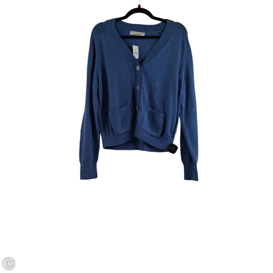 Sweater Cardigan By Loft In Blue, Size: M
