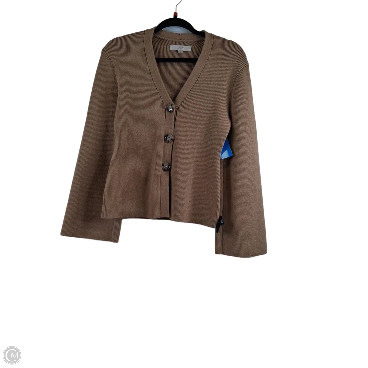 Sweater Cardigan By Loft In Tan, Size: Xs