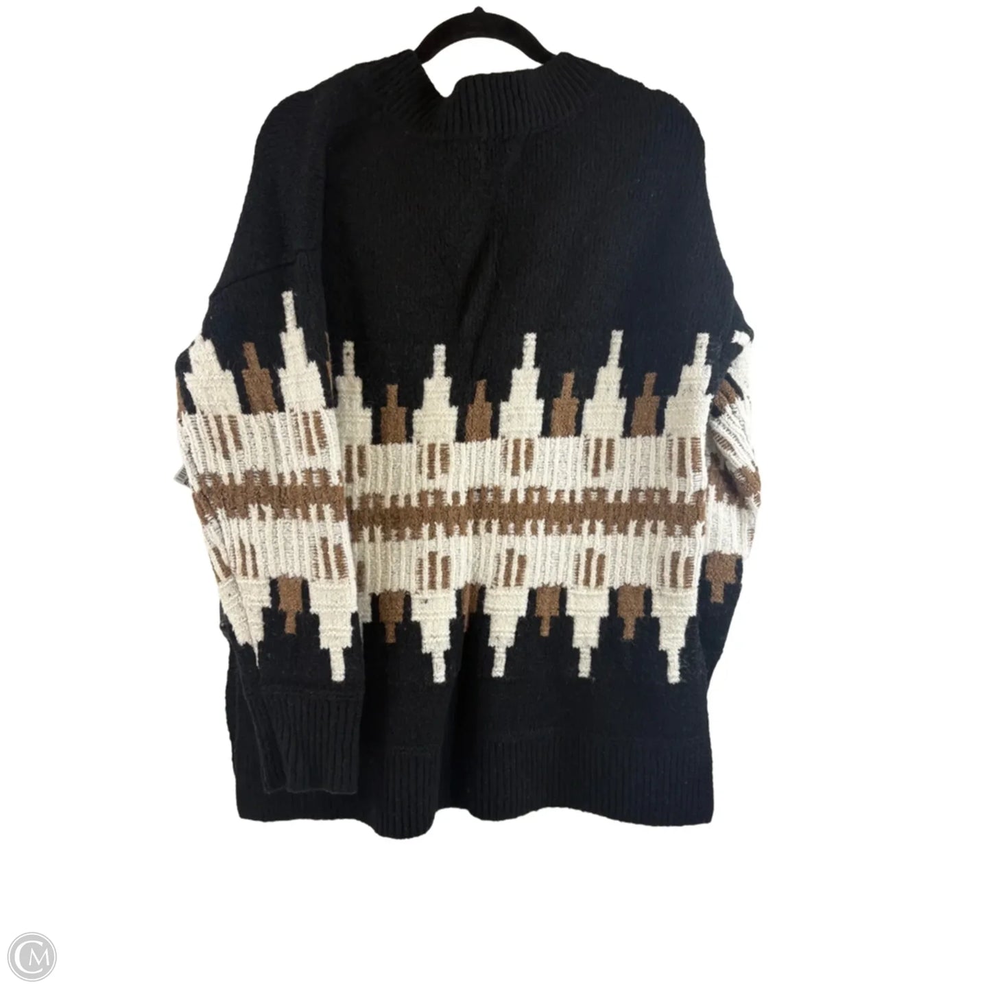Sweater By Old Navy In Black & Tan, Size: M