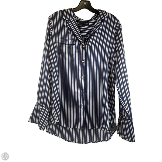 Top Long Sleeve Basic By Banana Republic In Striped Pattern, Size: M