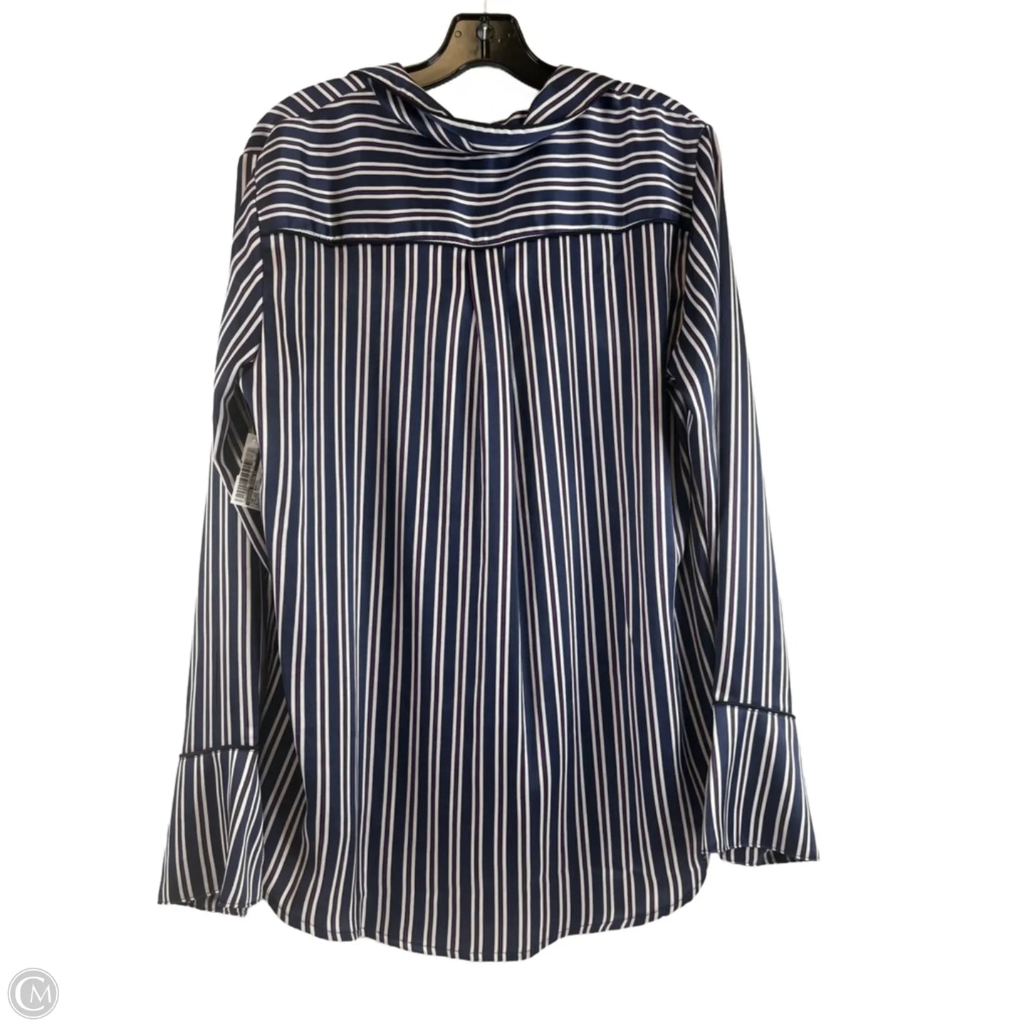 Top Long Sleeve Basic By Banana Republic In Striped Pattern, Size: M