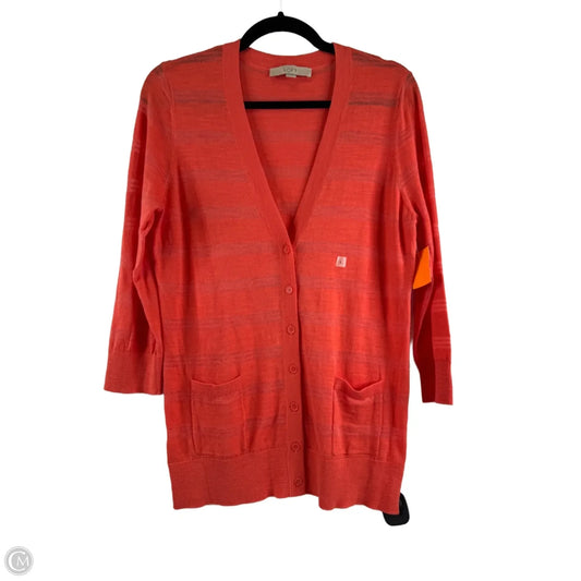 Cardigan By Loft In Orange, Size: L