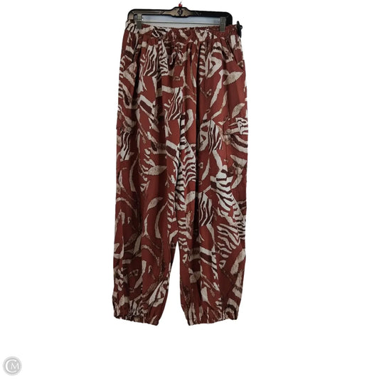 Pants Joggers By Christian Siriano In Brown & Tan, Size: 12