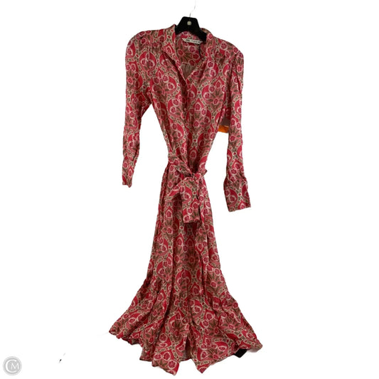 Dress Casual Maxi By Zara In Pink & White, Size: S