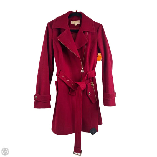 Coat Peacoat By Michael By Michael Kors In Red, Size: M