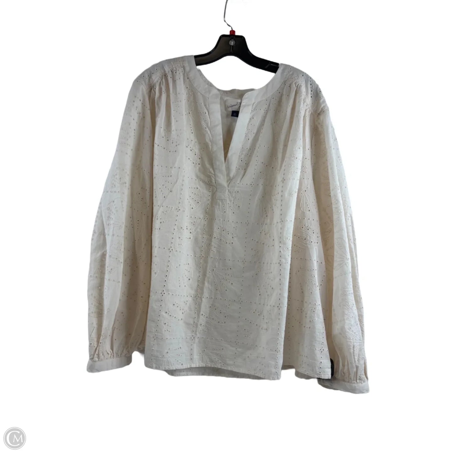 Top Long Sleeve By Universal Thread In Cream, Size: Xxl