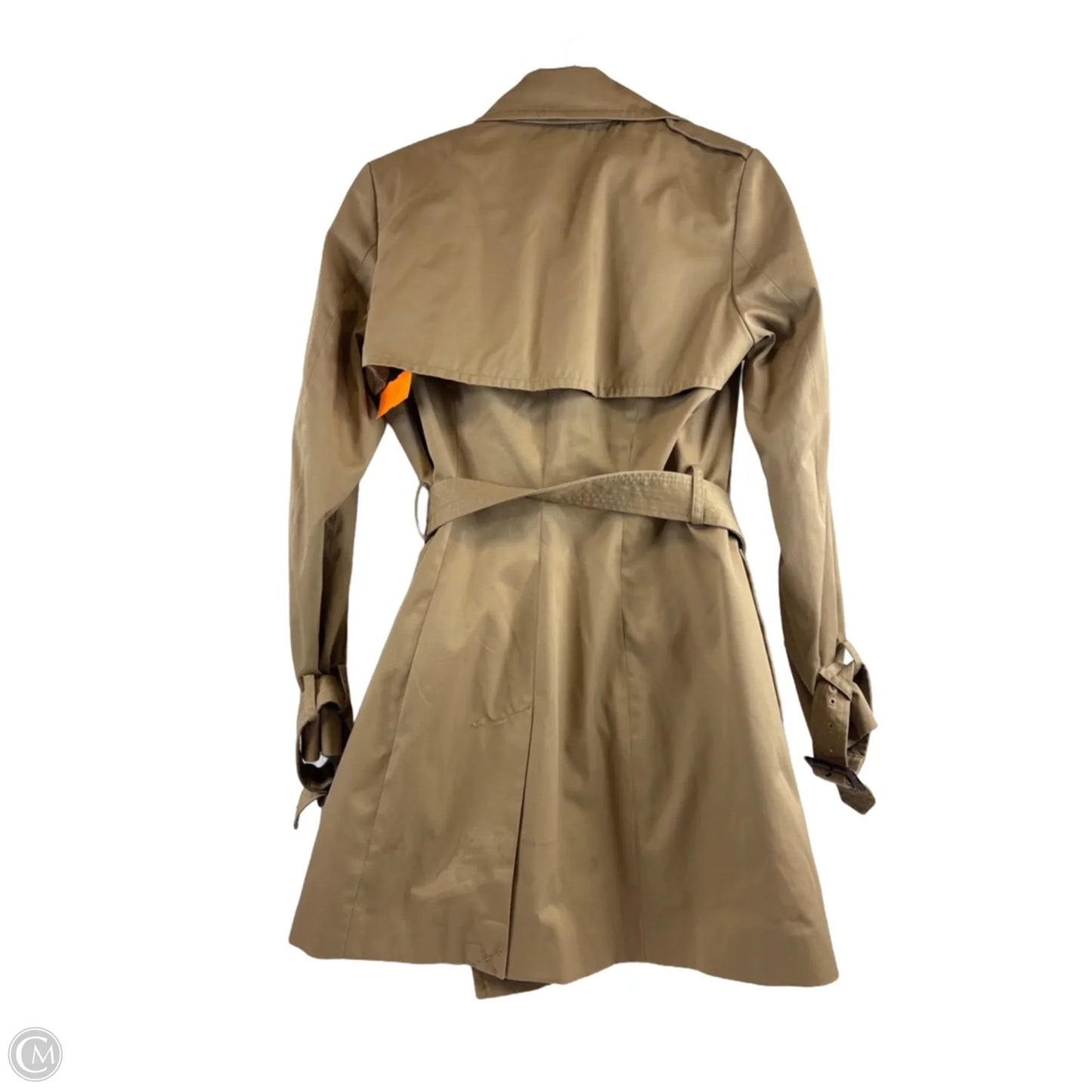 Coat Trench Coat By H&m In Tan, Size: S