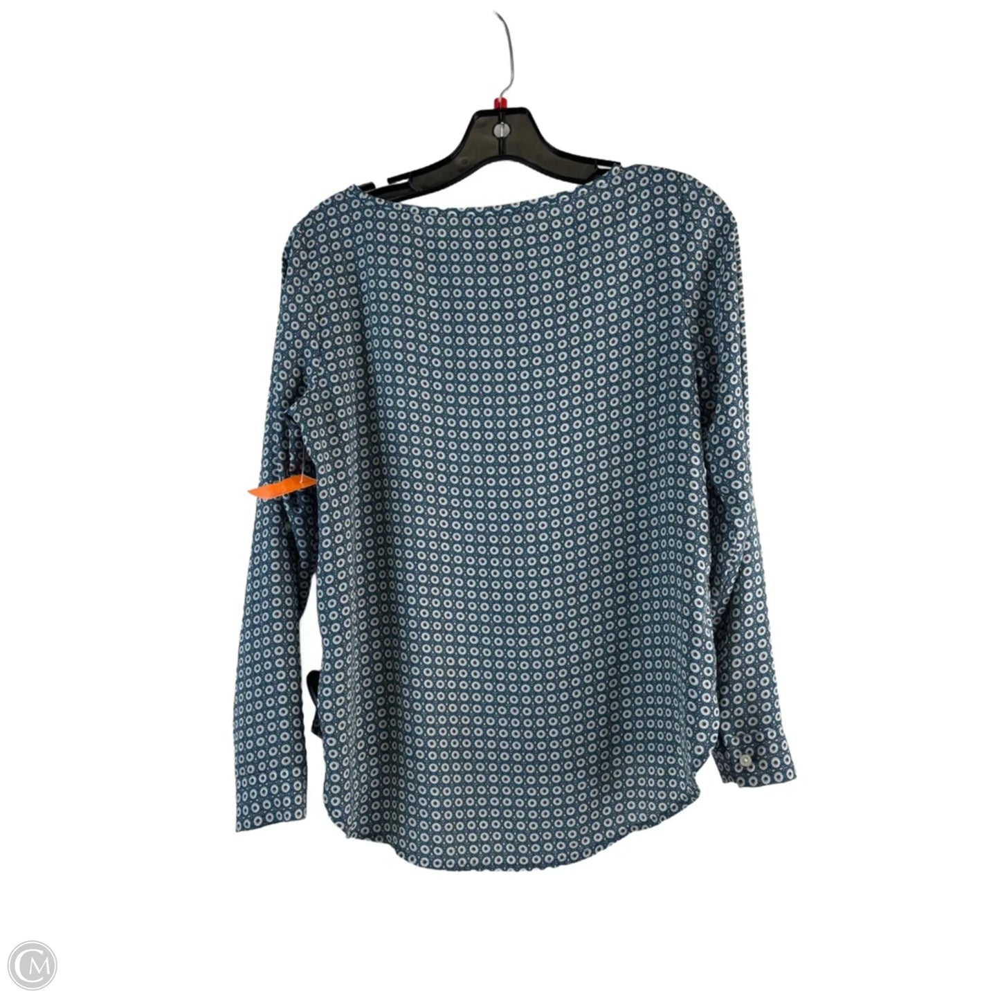Top Long Sleeve By Loft In Blue & Tan, Size: Xsp