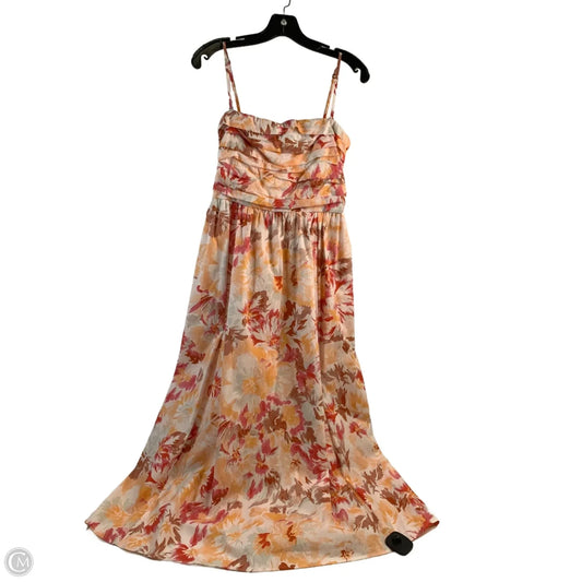 Dress Casual Maxi By Abercrombie And Fitch In Orange & Pink, Size: Mp