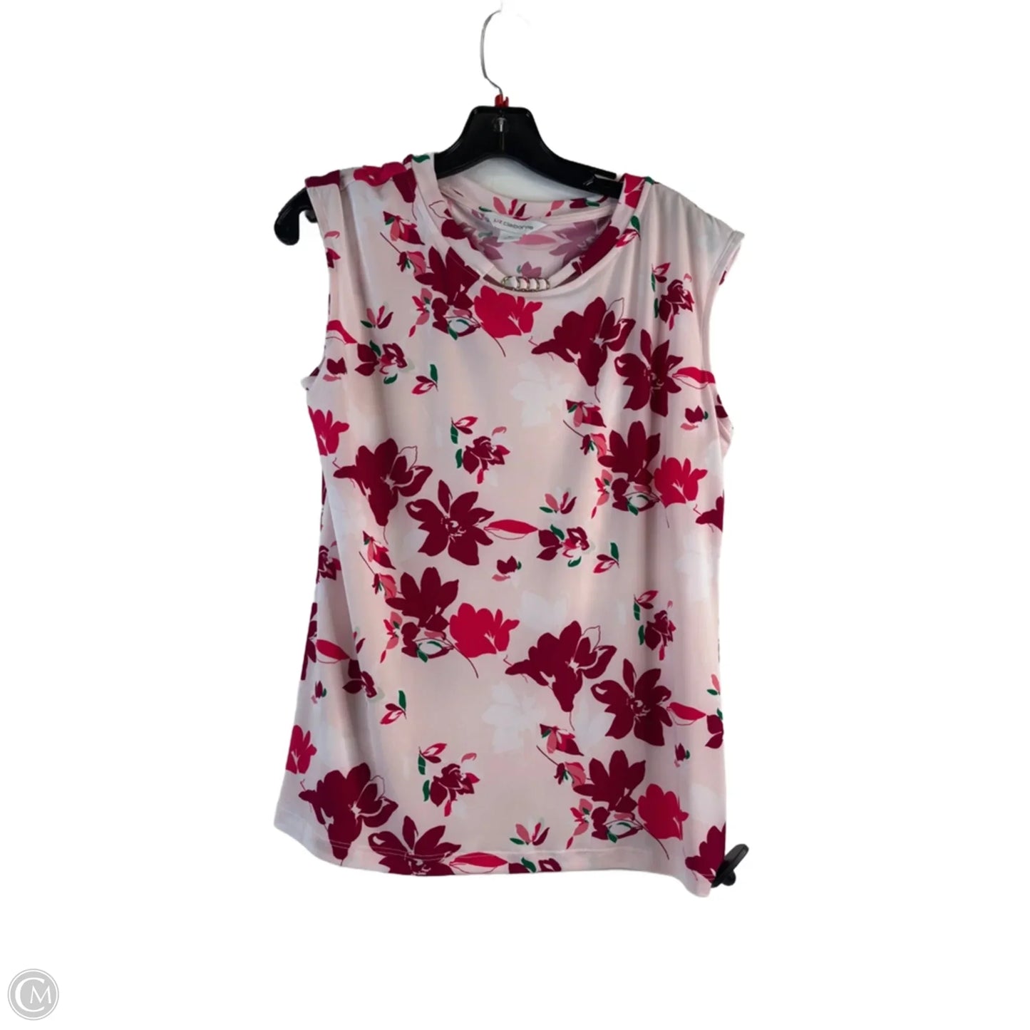 Top Short Sleeve By Liz Claiborne In Pink & Red, Size: M