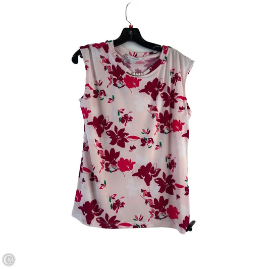 Top Short Sleeve By Liz Claiborne In Pink & Red, Size: M