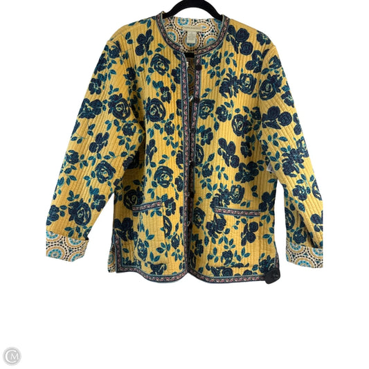 Blazer By Appleseeds In Blue & Yellow, Size: L