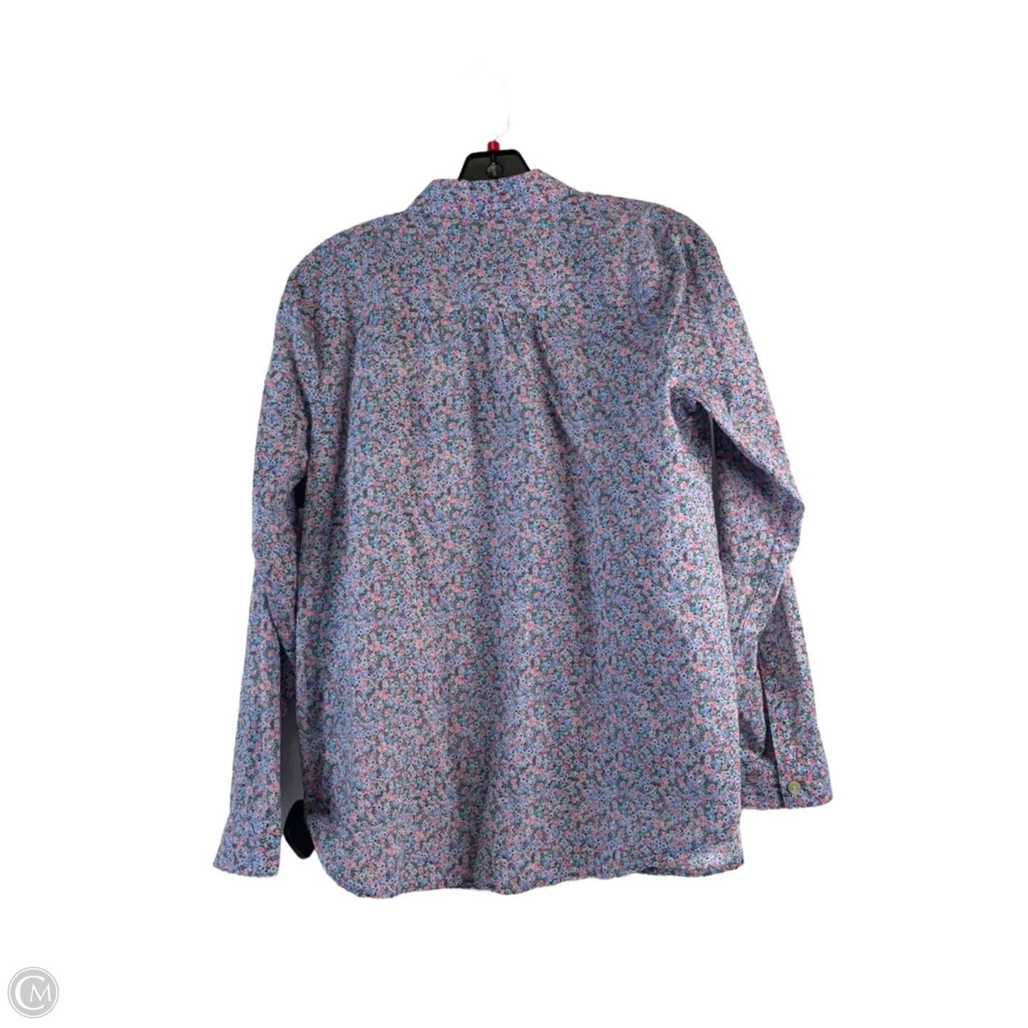 Top Long Sleeve Basic By J. Jill In Blue & Orange, Size: Xs