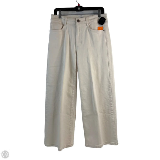 Jeans Cropped By J. Jill In Cream, Size: 8