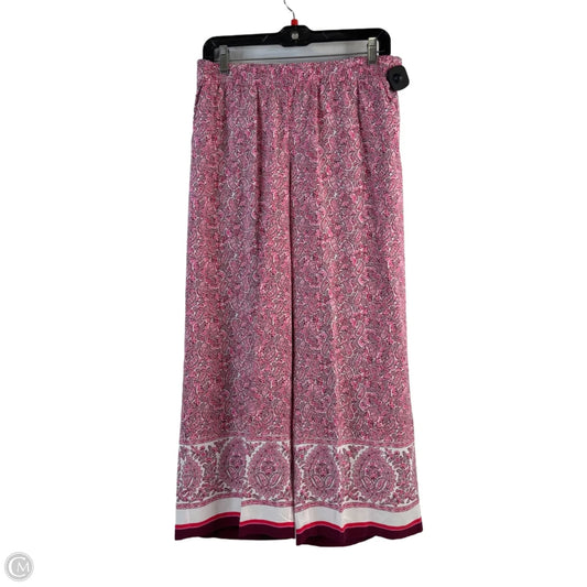 Pants Wide Leg By J. Jill In Pink & White, Size: 6