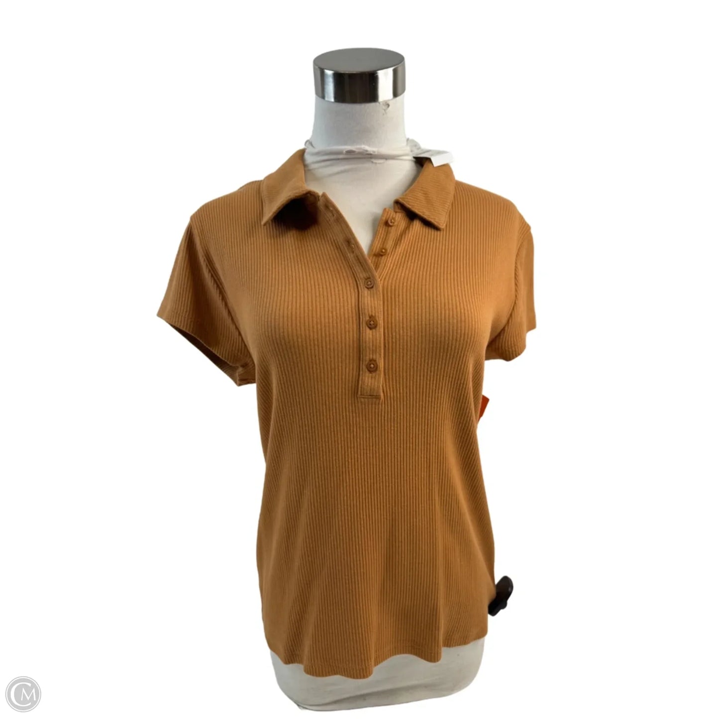 Top Short Sleeve Basic By J. Crew In Tan, Size: L