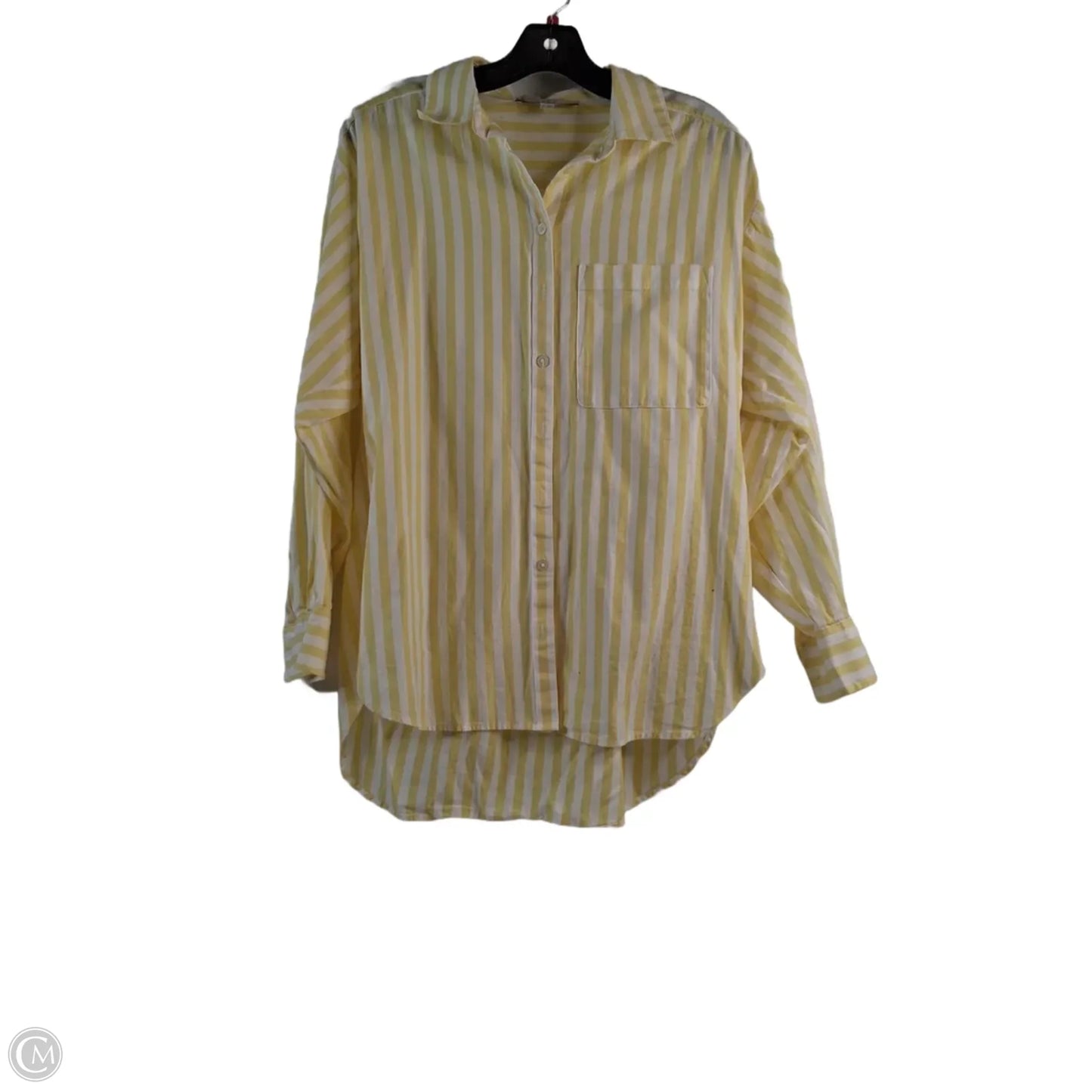 Top Long Sleeve By Loft In Striped Pattern, Size: S