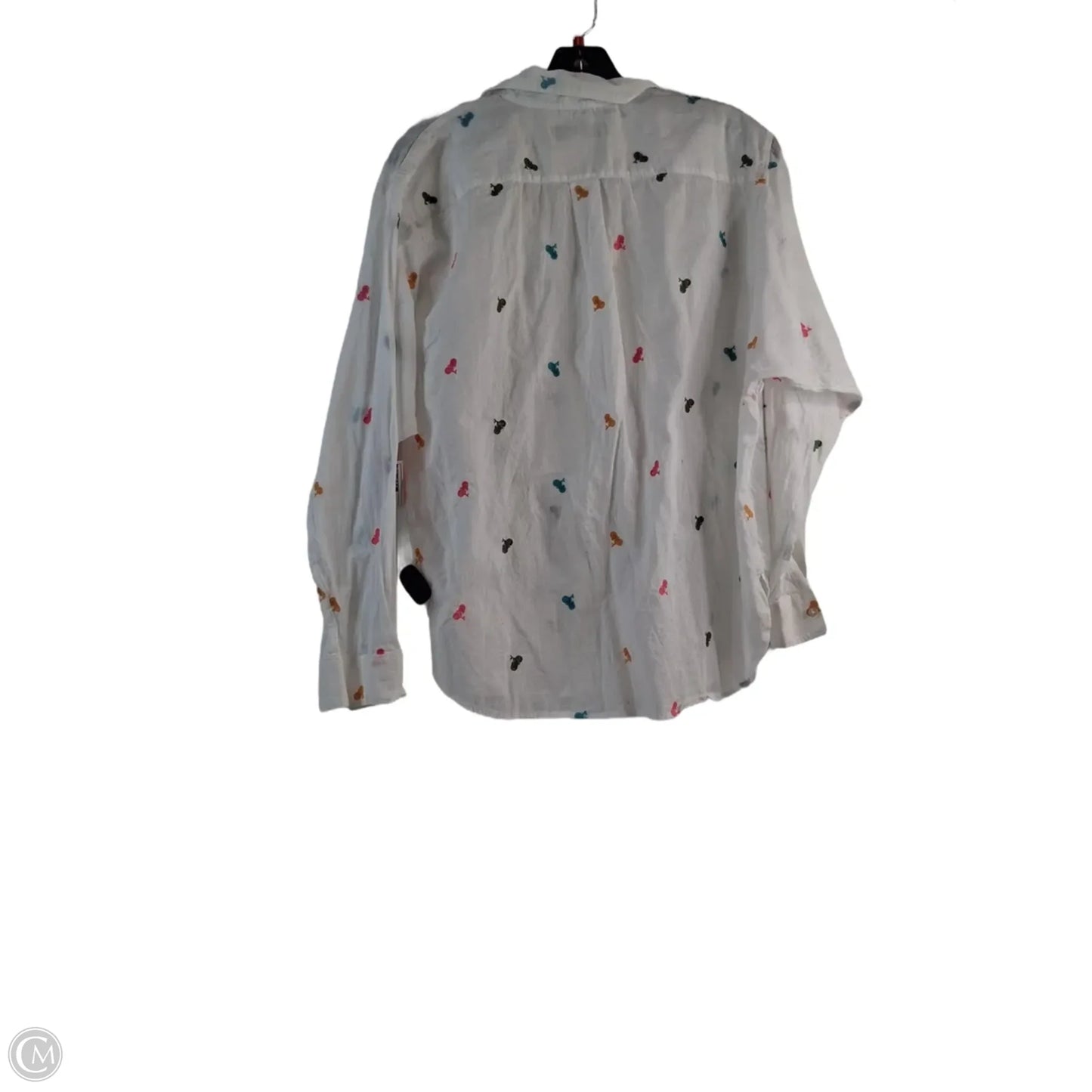 Top Long Sleeve By Loft In White, Size: S