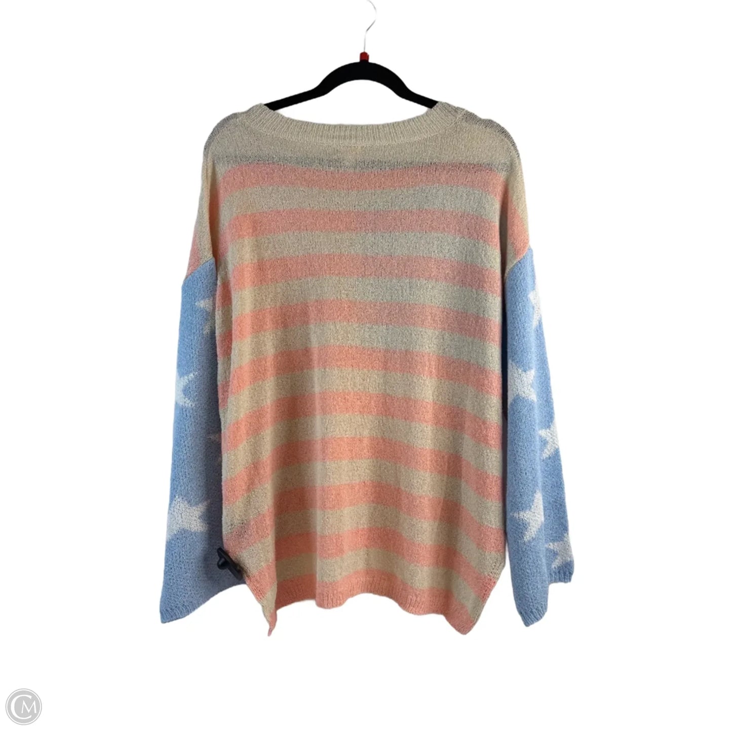 Sweater By Pol In Blue & Tan, Size: M