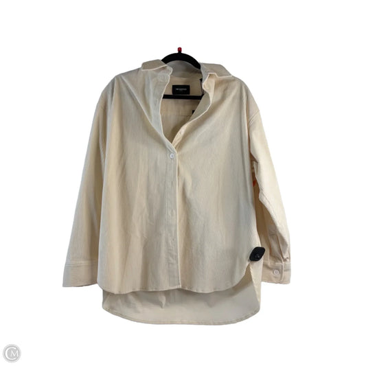 Jacket Shirt By Clothes Mentor In Cream, Size: M
