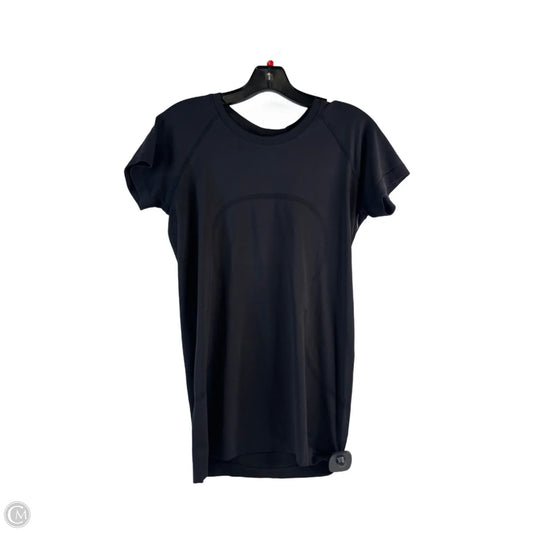 Athletic Top Short Sleeve By Lululemon In Black, Size: 8
