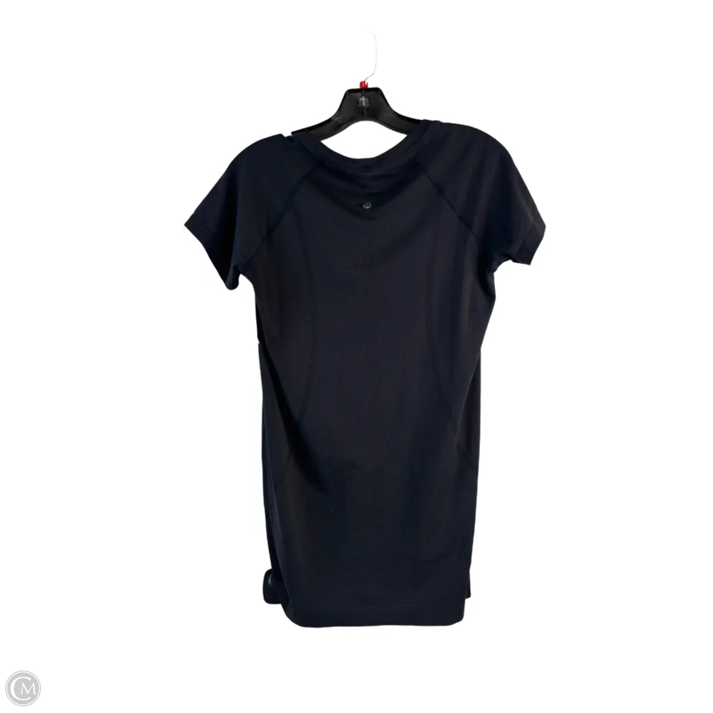 Athletic Top Short Sleeve By Lululemon In Black, Size: 8