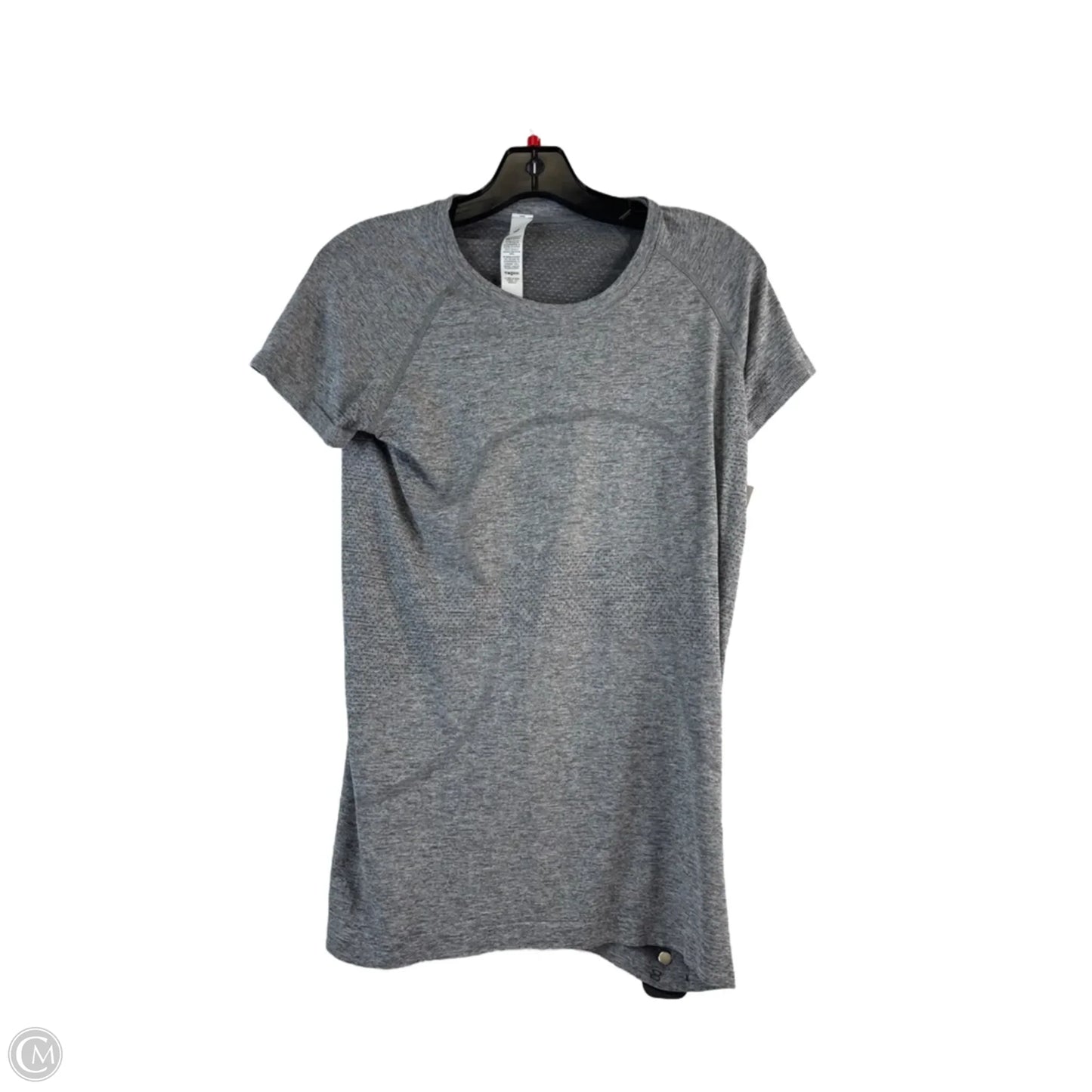 Athletic Top Short Sleeve By Lululemon In Grey, Size: 8